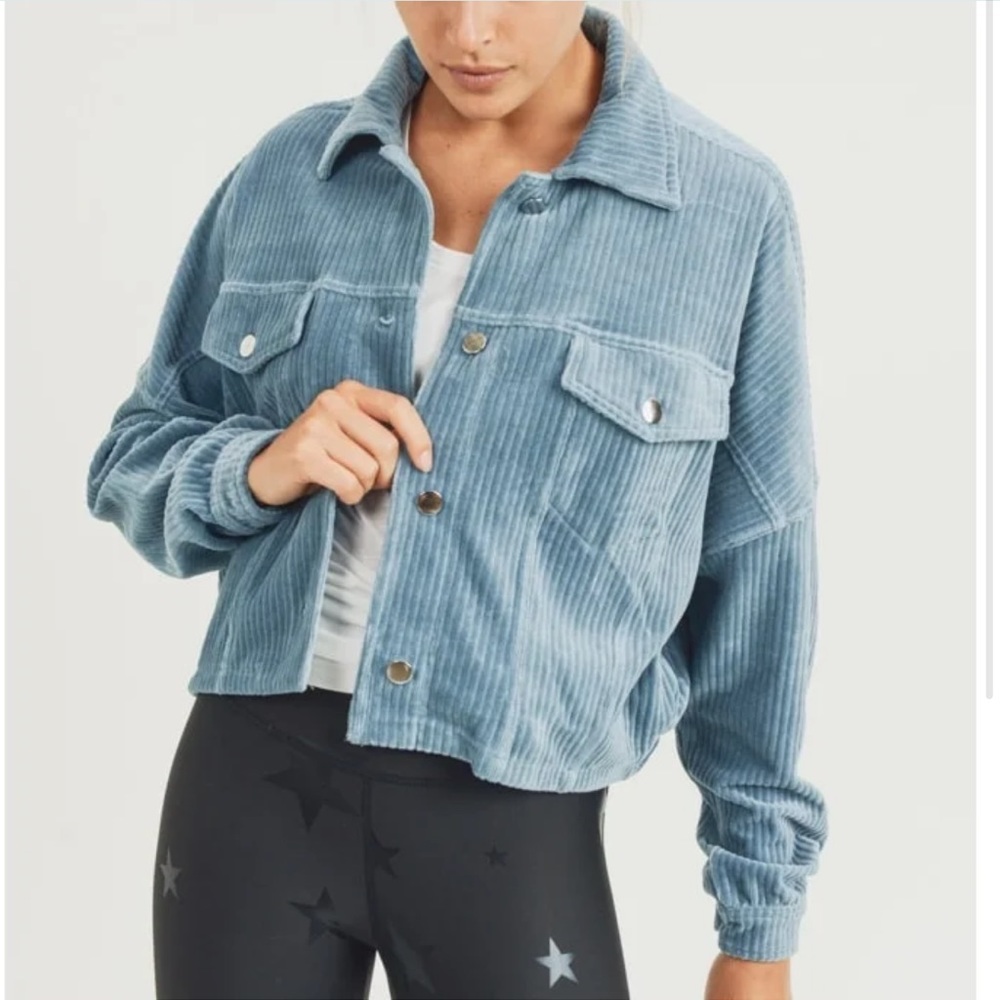 Blue Corduroy Jacket Shacket
